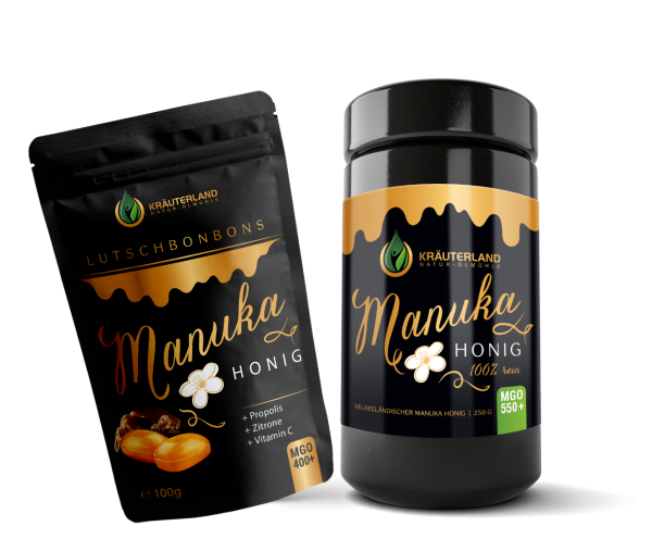 Set Manuka Honig MGO 550+ 250g & Bonbons 100g