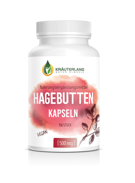 Hagebutten Kapseln, vegan 150 Stück